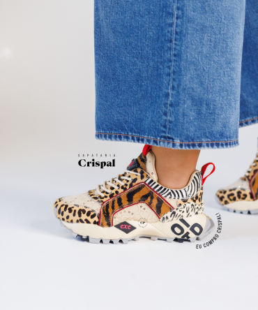 TÉNIS EXÉ 2025-3M LEOPARD BLACK