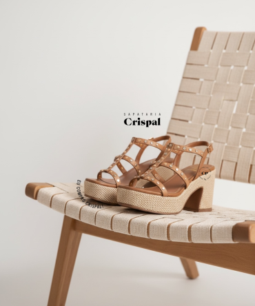 SANDÁLIA EXÉ LIA 3820 CAMEL